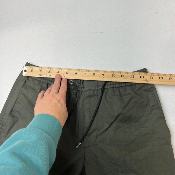 Reiss Womens Pull On Straight Leg Pants Size 28 Green High Rise Drawstring - Picture 10 of 13